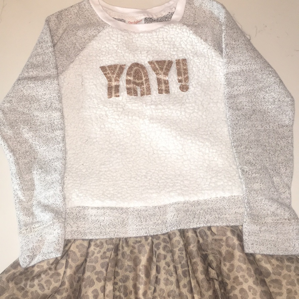Ivory and gold sweater